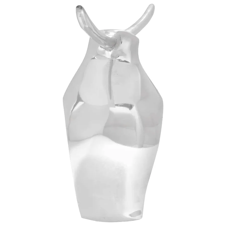 Sculpture de taureau Argenté 37 x 44 x 17 cm Aluminium - 3