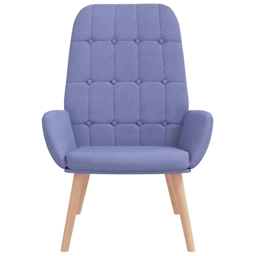 Fauteuil relaxant en jean bleu tissu - 3