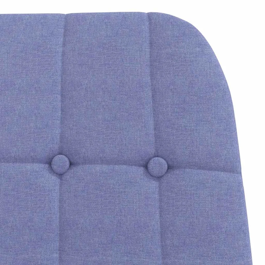 Fauteuil relaxant en jean bleu tissu - 6