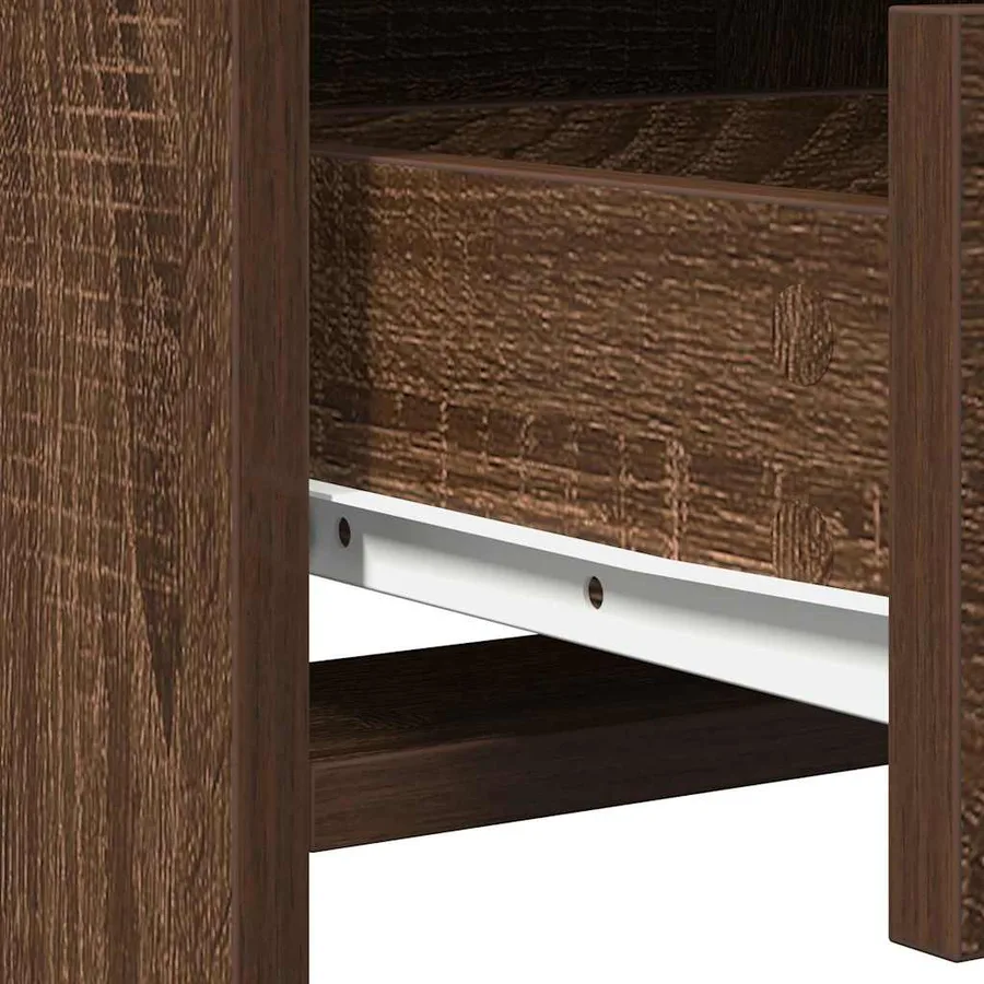 Table de Toilette Chêne brun 50 x 41 x 135 cm Bois d'ingénierie - 10