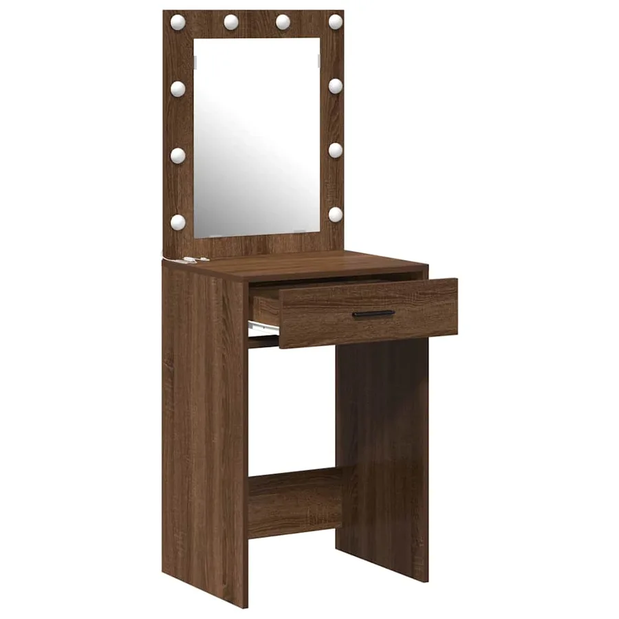 Table de Toilette Chêne brun 50 x 41 x 135 cm Bois d'ingénierie - 4