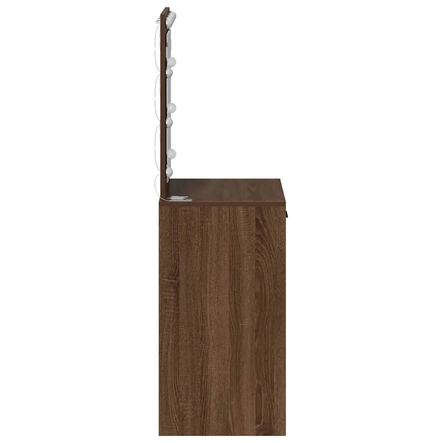 Table de Toilette Chêne brun 50 x 41 x 135 cm Bois d'ingénierie - 6