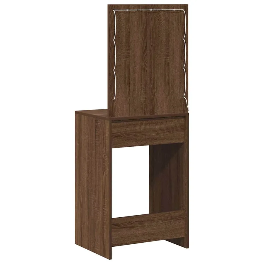 Table de Toilette Chêne brun 50 x 41 x 135 cm Bois d'ingénierie - 7