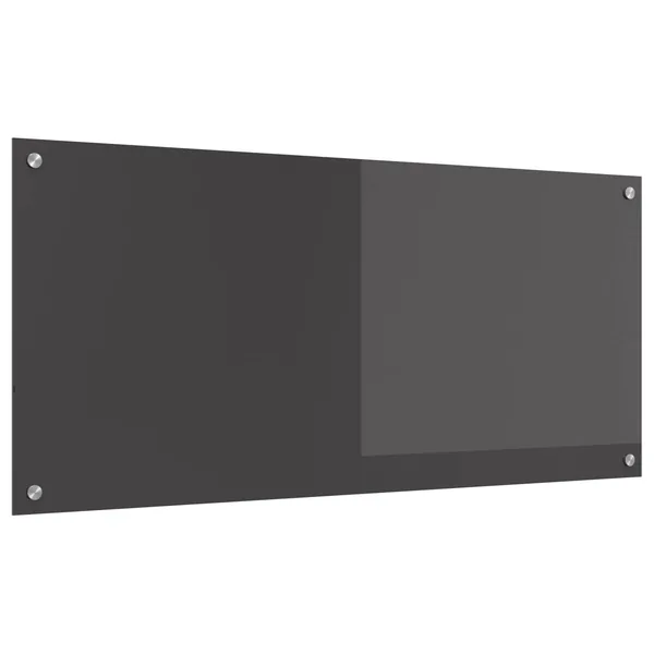 Crédence de cuisine Gris foncé 110 x 50 cm verre trempé