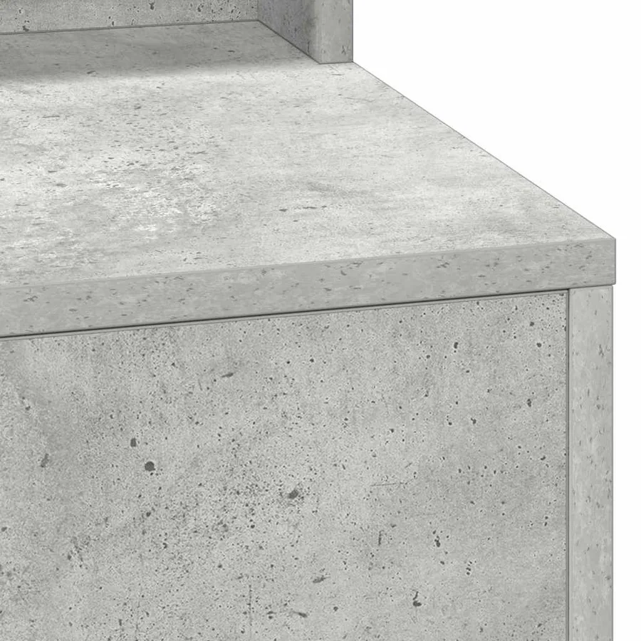 Table de Toilette avec étagère Gris béton 78,5 x 41 x 135 cm - 7