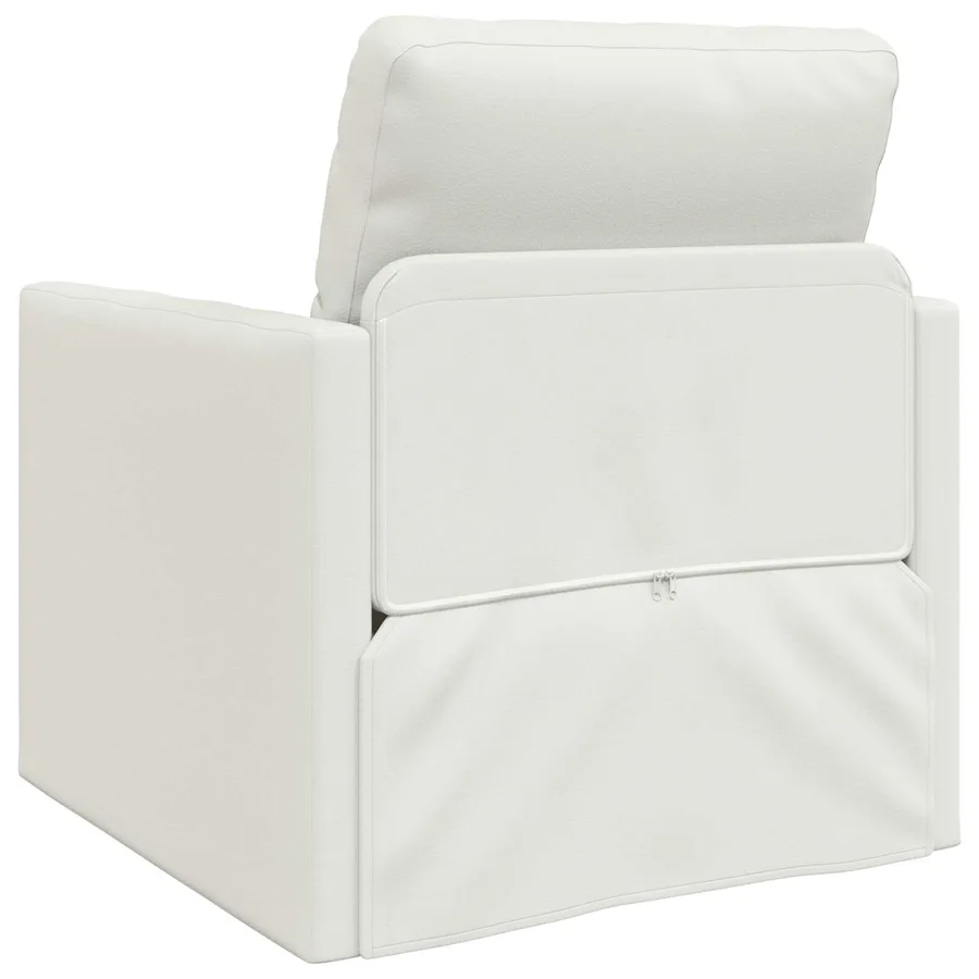 Canapé-Lit 60cm Blanc Simili cuir - 7