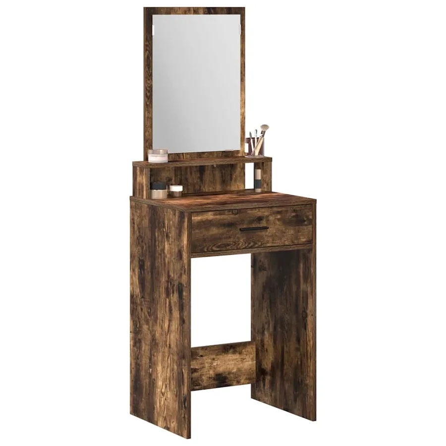 Table de Toilette Chêne fumé 50 x 41 x 140 cm Bois d'ingénierie - 3