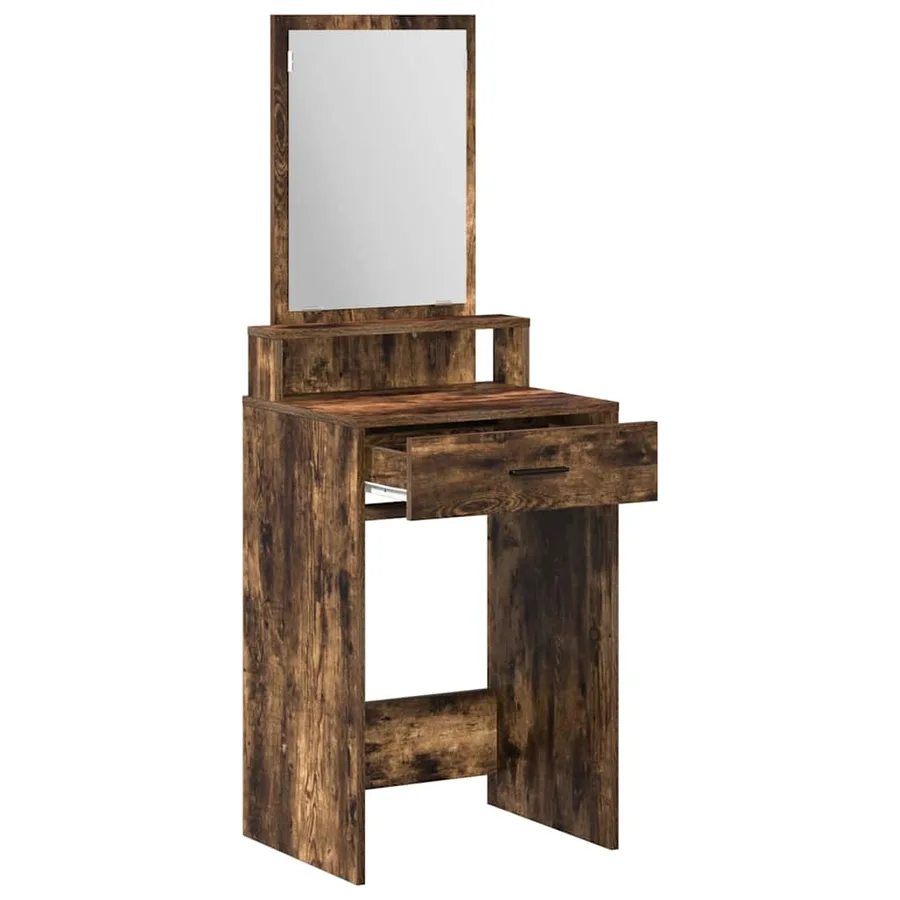 Table de Toilette Chêne fumé 50 x 41 x 140 cm Bois d'ingénierie - 5