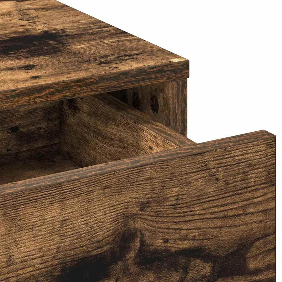 Table de Toilette Chêne fumé 50 x 41 x 140 cm Bois d'ingénierie - 9