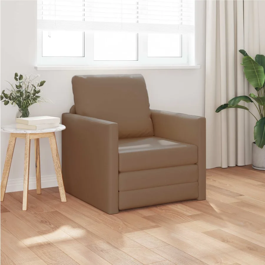 Canapé-Lit 60cm Cappuccino Simili cuir