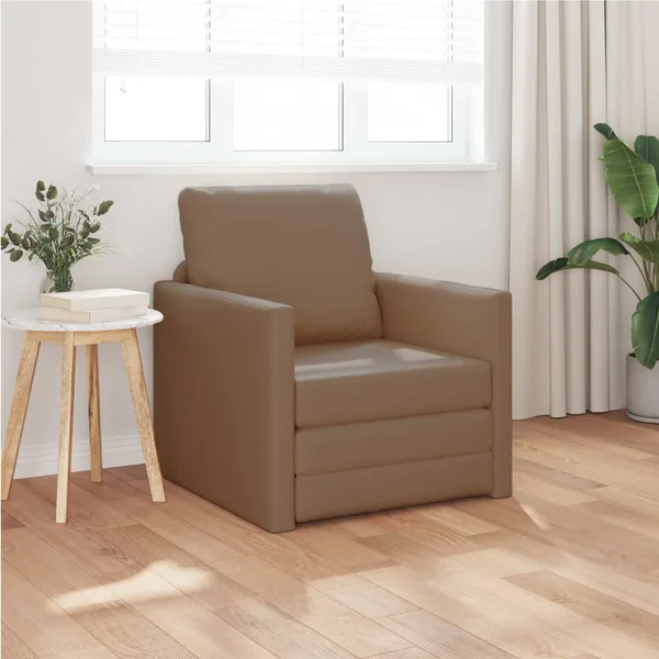 Canapé-Lit 60cm Cappuccino Simili cuir