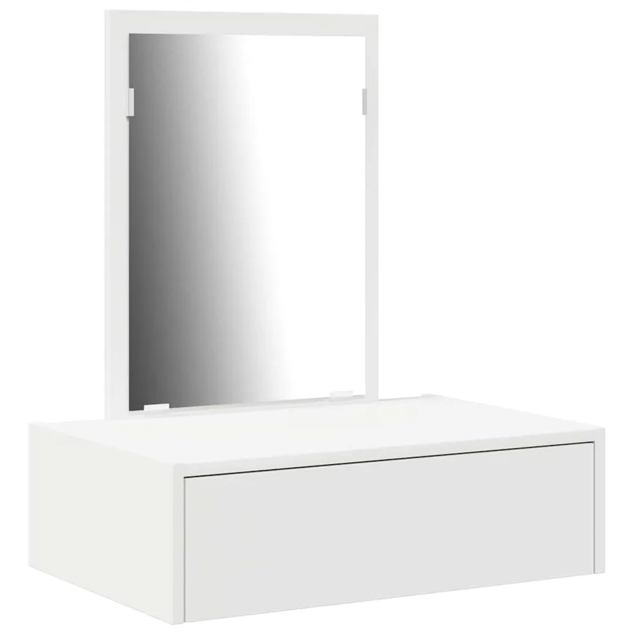 Table de Toilette Blanc 60 x 40 x 70 cm Bois d'ingénierie - 2