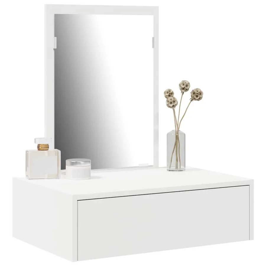 Table de Toilette Blanc 60 x 40 x 70 cm Bois d'ingénierie - 3