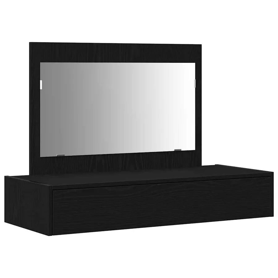 Table de Toilette Noir 100 x 40 x 70 cm Bois d'ingénierie - 2