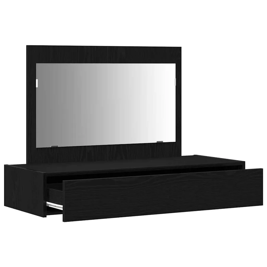 Table de Toilette Noir 100 x 40 x 70 cm Bois d'ingénierie - 5
