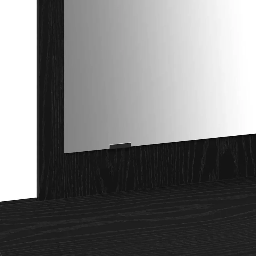 Table de Toilette Noir 100 x 40 x 70 cm Bois d'ingénierie - 8