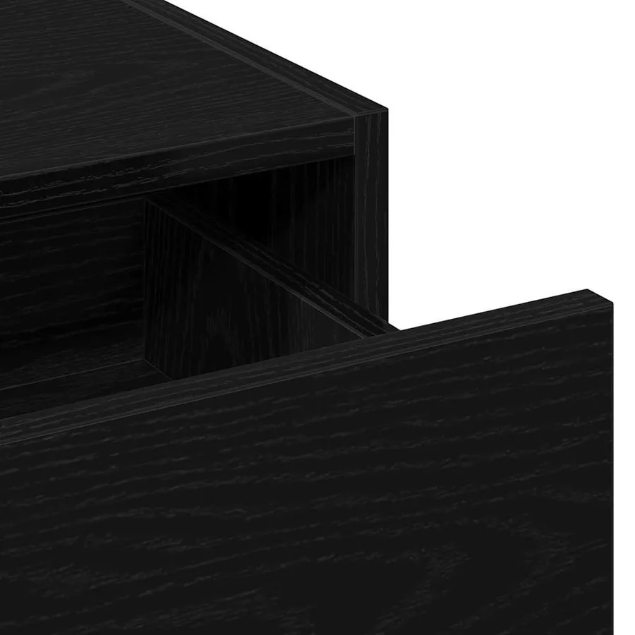 Table de Toilette Noir 100 x 40 x 70 cm Bois d'ingénierie - 9