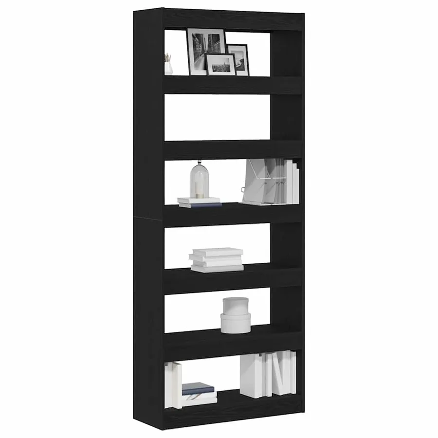 Bibliothèque Chêne noir 80 x 30 x 198 cm Bois d'ingénierie - 3