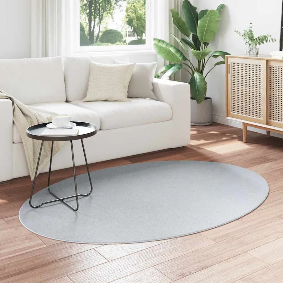 Tapis de surface ovale HUARTE Gris 120 x 170 cm 100% Polyester - 3