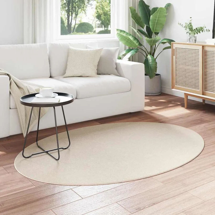 Tapis de surface ovale HUARTE Beige 120 x 170 cm 100% Polyester - 3
