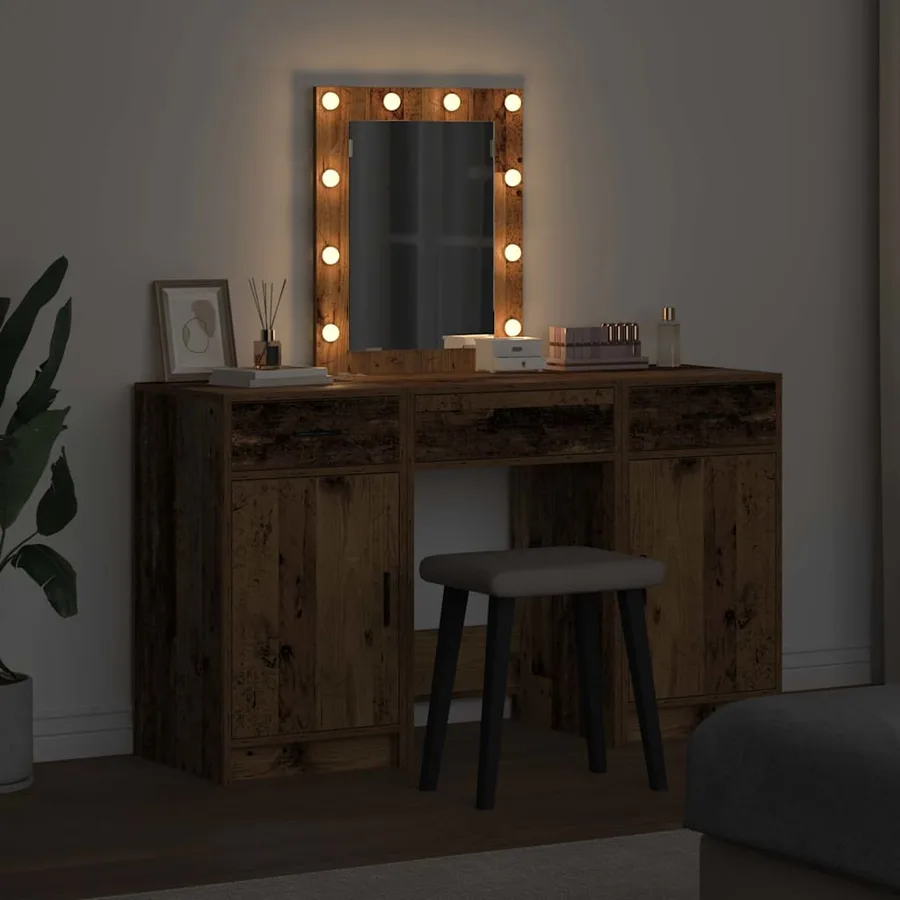 Table de Toilette Marron 50 x 41 x 135 cm Bois d'ingénierie - 4