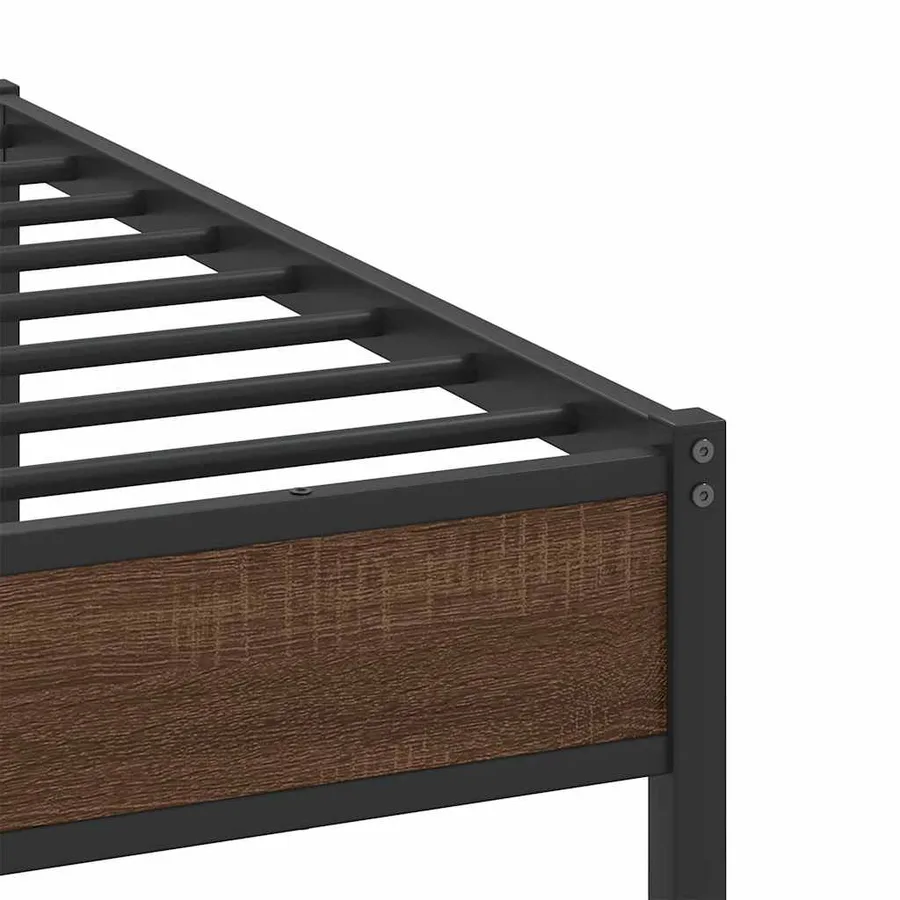 Cadre de lit sans matelas chêne marron 160x200 cm - 10