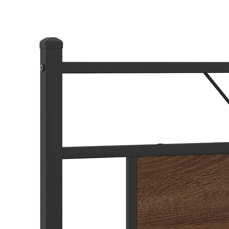 Cadre de lit sans matelas chêne marron 160x200 cm - 9