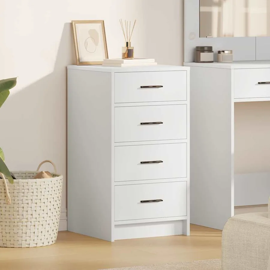 Buffet avec tiroir Blanc 40 x 41 x 75 cm Bois d'ingénierie