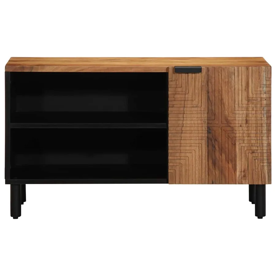 Meuble TV Marron 80 x 33 x 46 cm Bois de mangue massif - 4