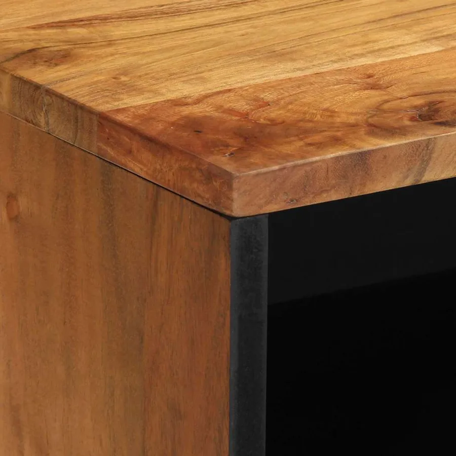 Meuble TV Marron 80 x 33 x 46 cm Bois de mangue massif - 6