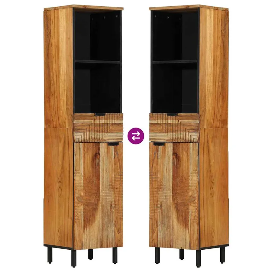 Armoire de salle de bain Marron 38 x 33 x 160 cm - 11