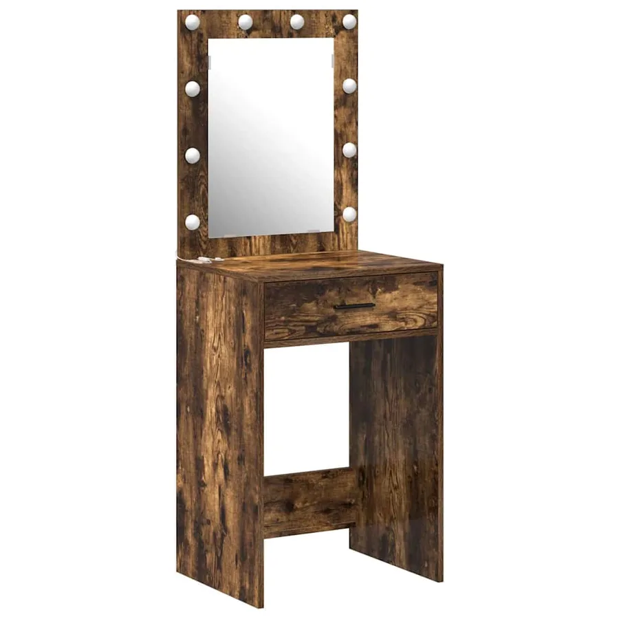 Table de Toilette Chêne fumé 50 x 41 x 135 cm Bois d'ingénierie - 2