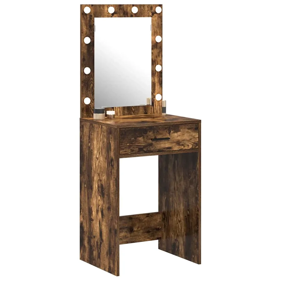 Table de Toilette Chêne fumé 50 x 41 x 135 cm Bois d'ingénierie - 3