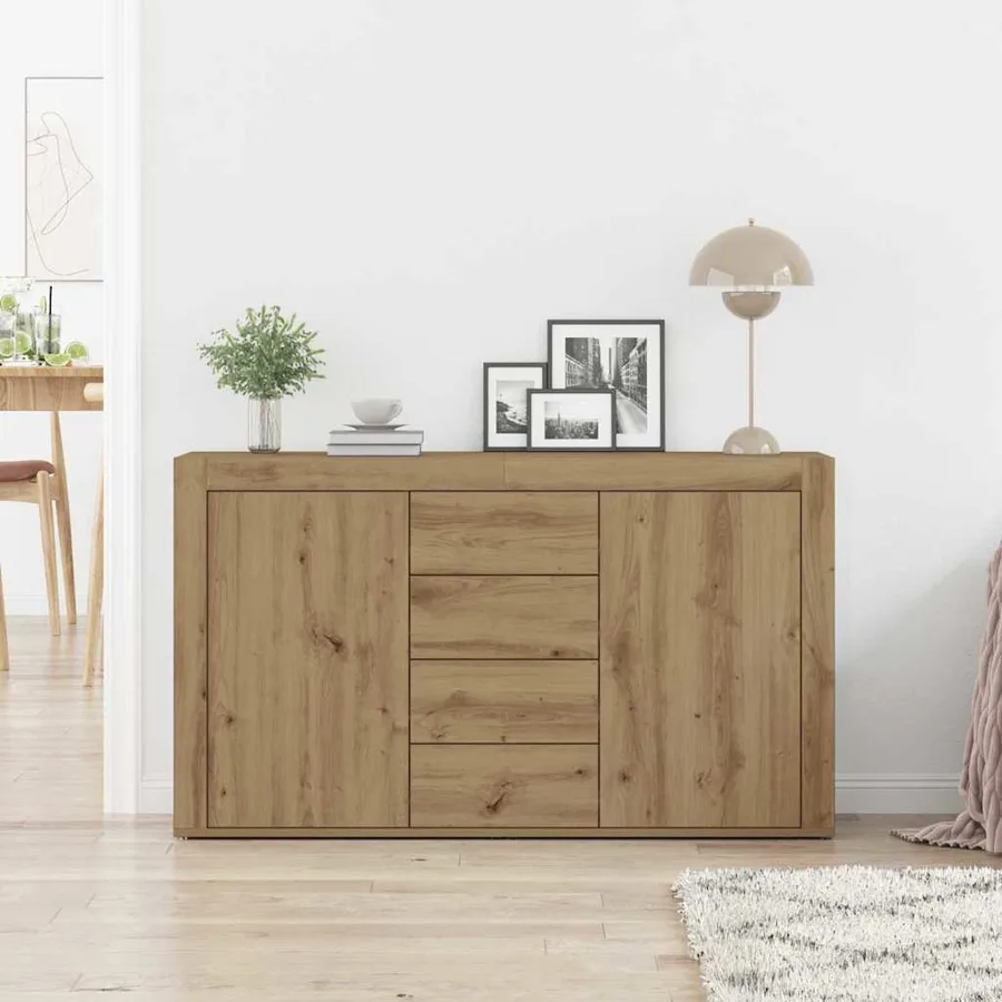 Buffet Chêne artisanal 120 x 36 x 69 cm Bois d'ingénierie - 4