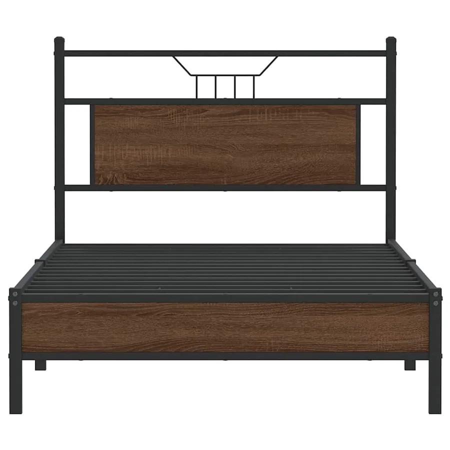 Cadre de lit sans matelas chêne marron 100x200 cm - 6