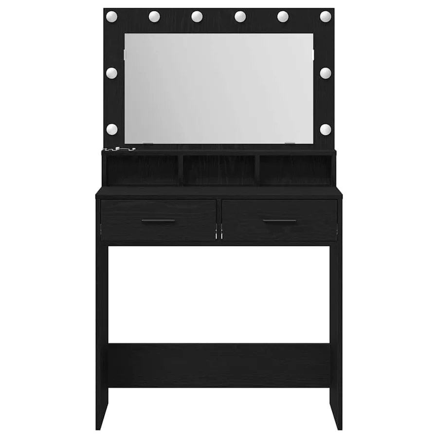 Table de Toilette Chêne noir 79 x 41 x 135 cm Bois d'ingénierie - 5
