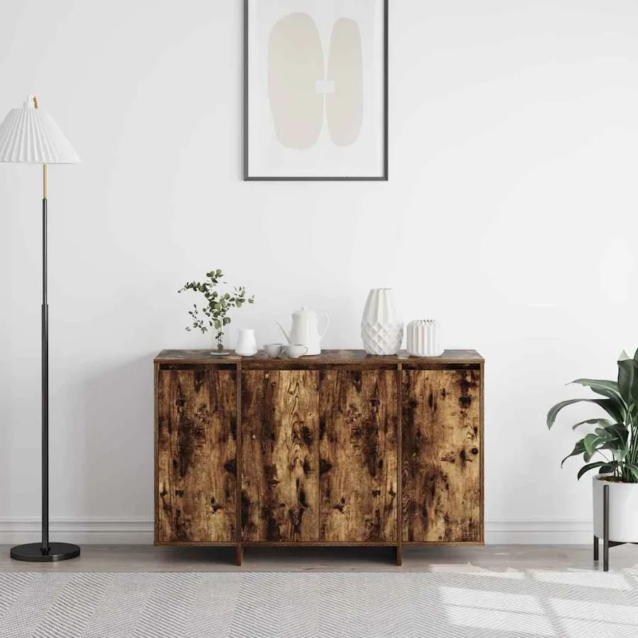Buffet Chêne fumé 120 x 41 x 75 cm Bois d'ingénierie - 4