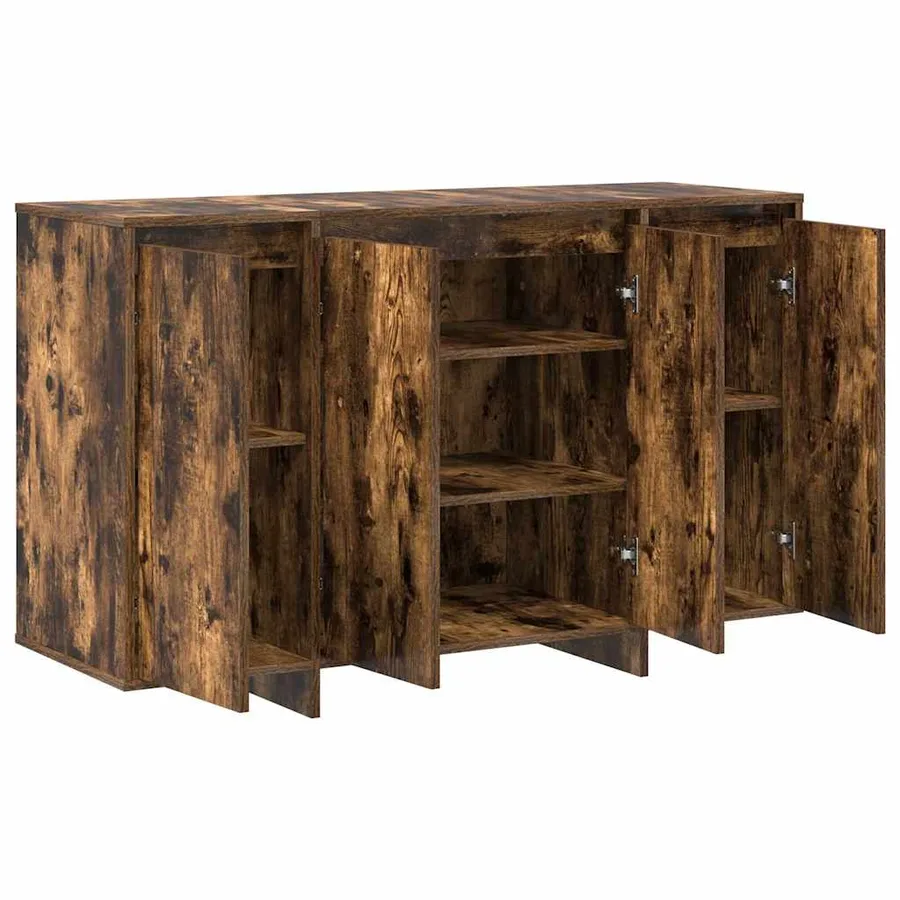 Buffet Chêne fumé 120 x 41 x 75 cm Bois d'ingénierie - 5