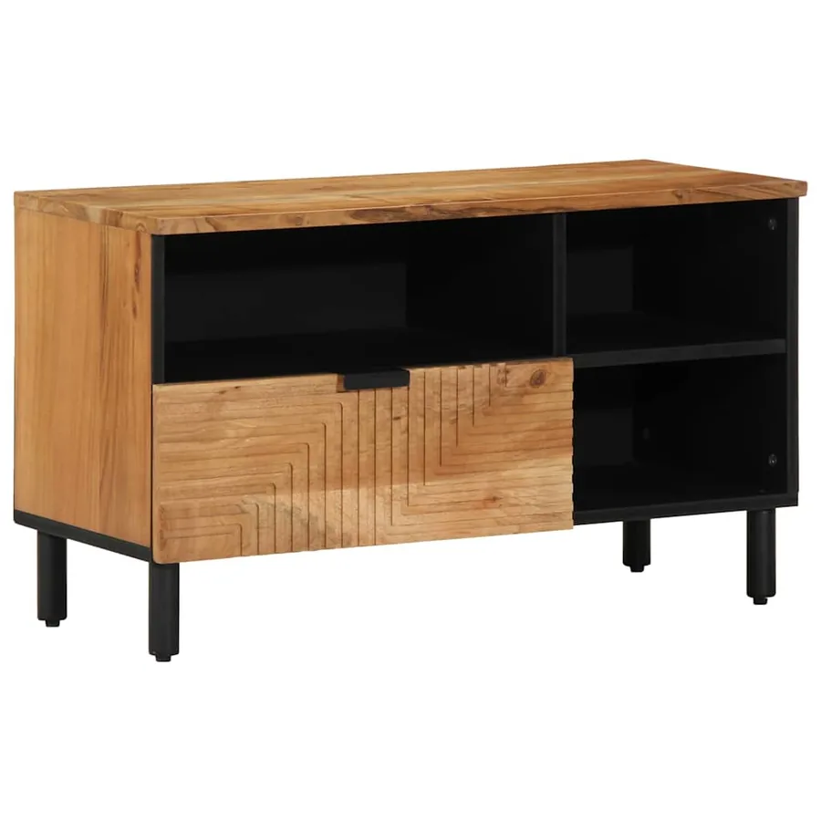 Meuble TV Marron 80 x 33 x 46 cm Bois de mangue massif