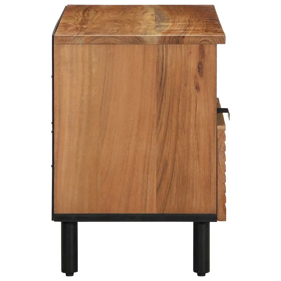 Meuble TV Marron 80 x 33 x 46 cm Bois de mangue massif - 4