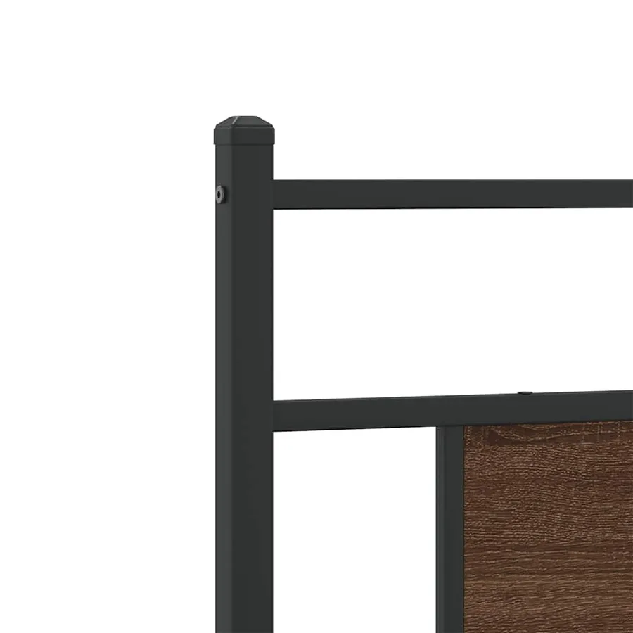 Cadre de lit sans matelas chêne marron 80x200cm bois ingénierie - 9