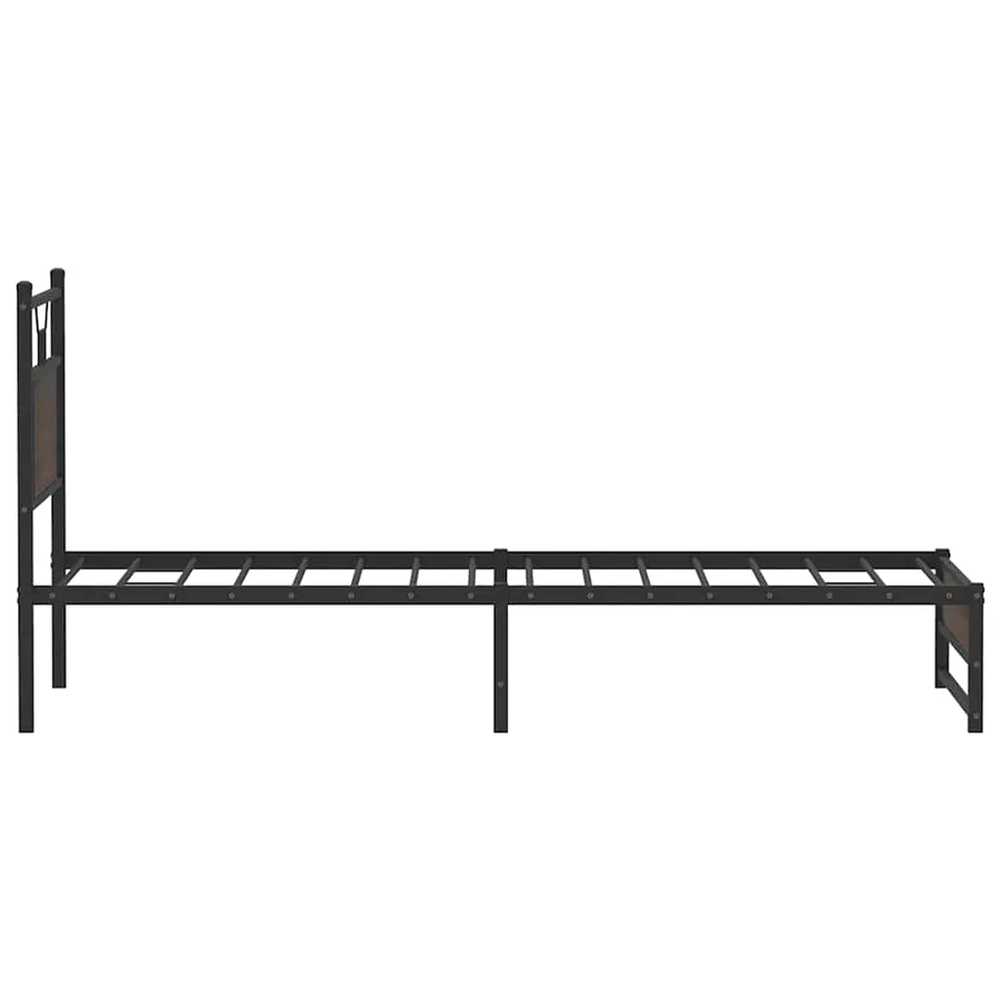 Cadre de lit sans matelas chêne marron 75x190cm bois ingénierie - 7