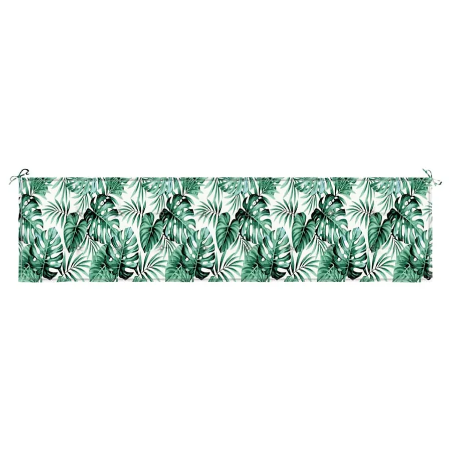 Coussin de banc Tissu Oxford Motif feuille 200 x 50 x 3 cm - 4