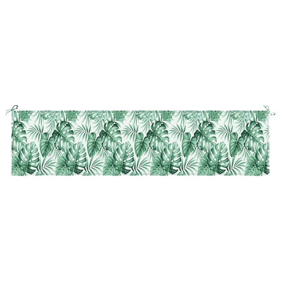Coussin de banc Tissu Oxford Motif feuille 200 x 50 x 3 cm - 6