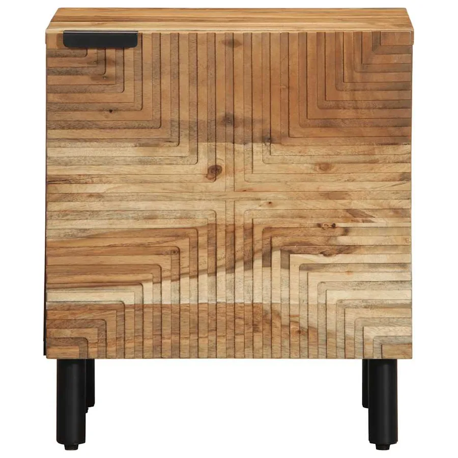 Table de chevet 40x33x46 cm en bois massif d'acacia - 3