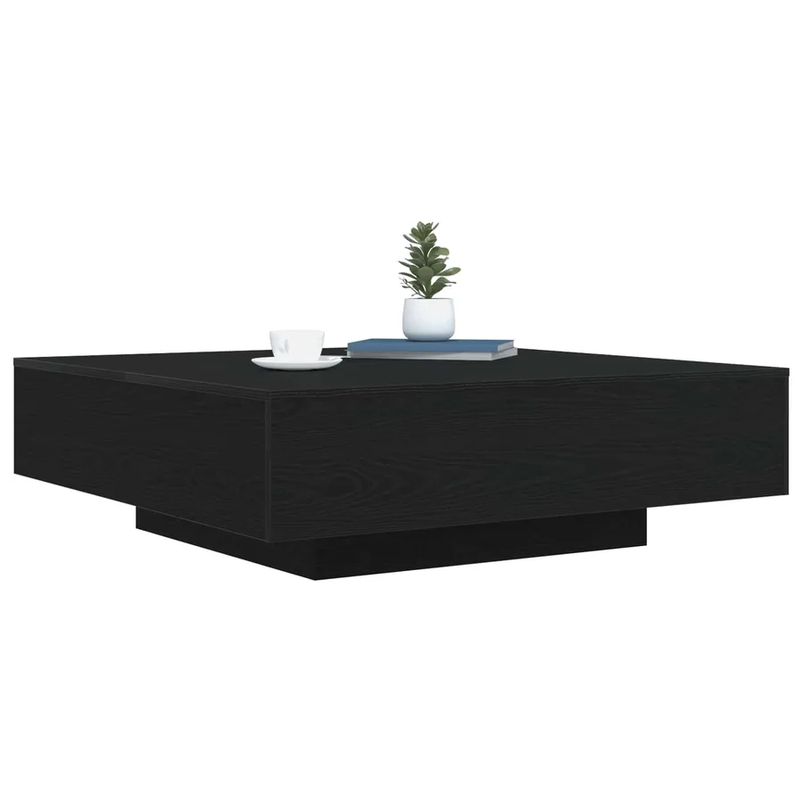 Table basse Chêne noir 100 x 100 x 31 cm Bois d'ingénierie - 3
