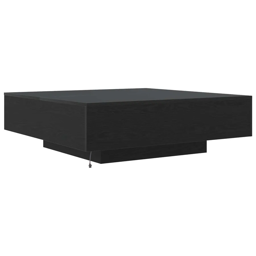Table basse Chêne noir 100 x 100 x 31 cm Bois d'ingénierie - 8