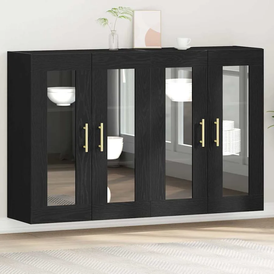Cabinets muraux 2 pcs Chêne noir 69,5 x 34 x 90 cm