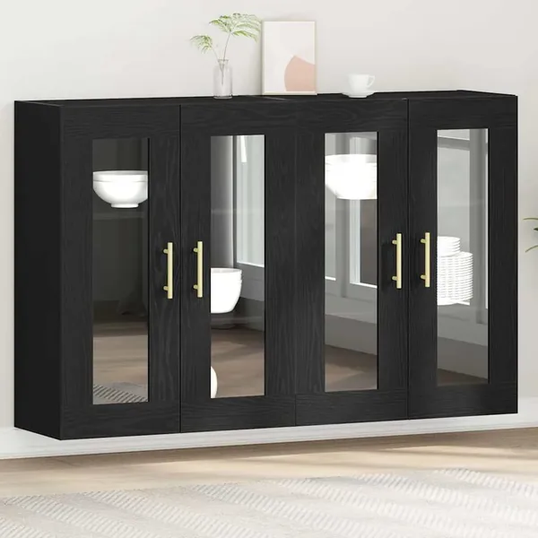 Cabinets muraux 2 pcs Chêne noir 69,5 x 34 x 90 cm