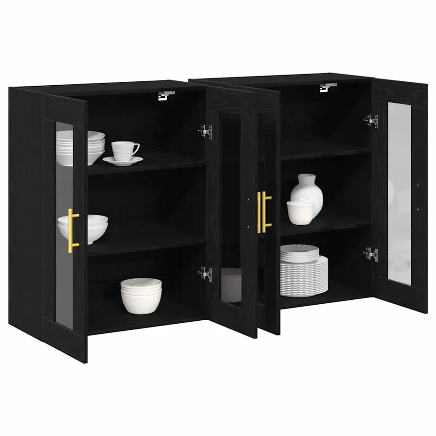 Cabinets muraux 2 pcs Chêne noir 69,5 x 34 x 90 cm - 3